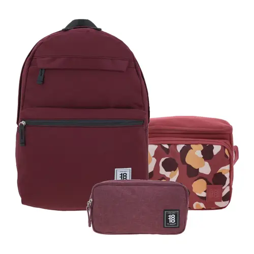 Kit Escolar 1818 by Chenson (Mochila + Lonchera + Lapicera) Magenta Juvenil - Modelo 1861105 1