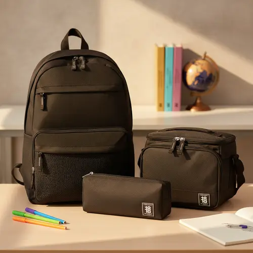 Kit Escolar 1818 by Chenson (Mochila + Lonchera) Negro Juvenil - Modelo 1865731 1