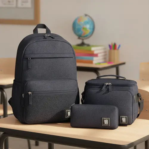Kit Escolar 1818 by Chenson (Mochila + Lonchera) Azul Juvenil - Modelo 1865731 1