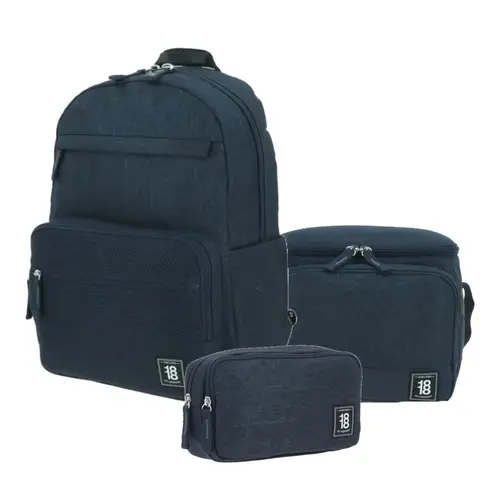 Kit Escolar 1818 by Chenson (Mochila + Lonchera + Lapicera) Azul Juvenil - Modelo 1865731 1