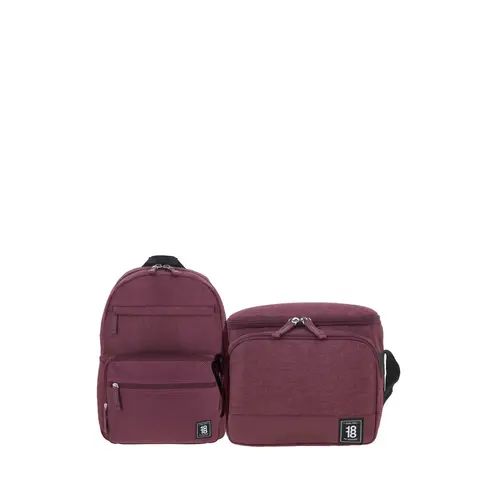 Kit Escolar 1818 by Chenson (Mochila + Lonchera) Magenta Juvenil 1
