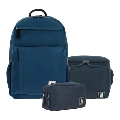 Kit Escolar 1818 by Chenson (Mochila + Lonchera + Lapicera) Azul Juvenil - Modelo 1865952 1