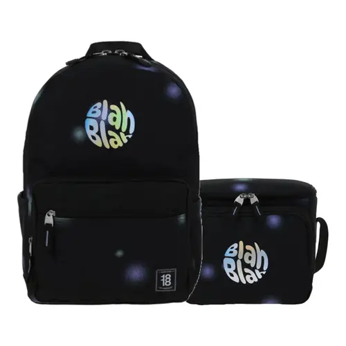Kit Escolar 1818 by Chenson Mochila + Lonchera Negro Juvenil - Modelo 1866004 1