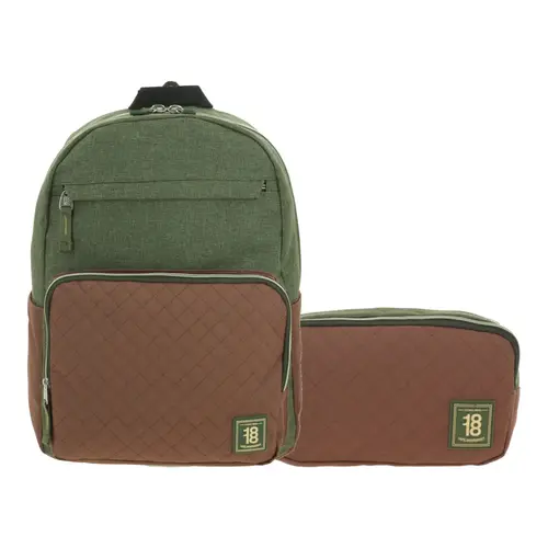 Kit Escolar 1818 by Chenson (Mochila + Lapicera) Verde Seco Juvenil 1