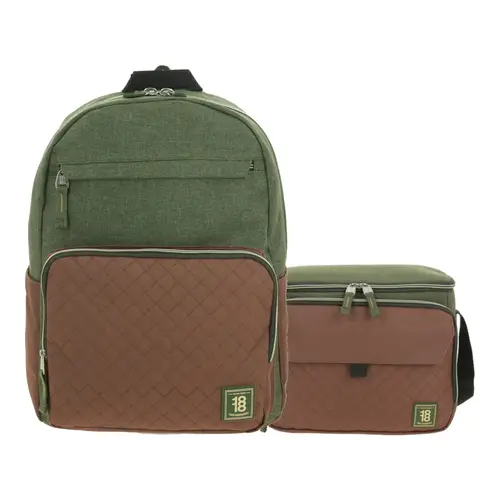 Kit Escolar 1818 by Chenson (Mochila + Lonchera) Verde Seco Juvenil - Modelo 1866373 1