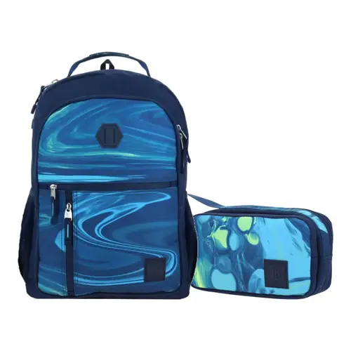 Kit Escolar 1818 by Chenson (Mochila + Lapicera) Azul Juvenil 1