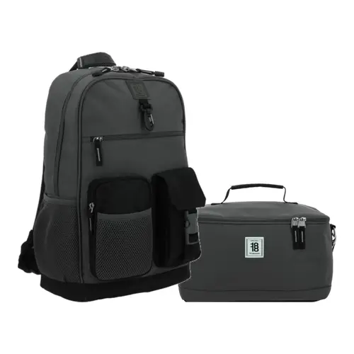 Kit Escolar 1818 by Chenson (Mochila + Lonchera) Gris Juvenil - Modelo 1870136 1