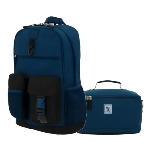 Kit Escolar 1818 by Chenson (Mochila + Lonchera) Azul Juvenil - Modelo 1870136 1