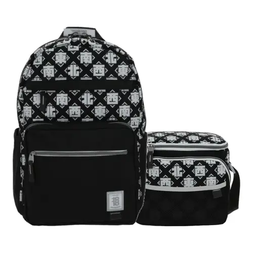 Kit Escolar 1818 by Chenson Mochila + Lonchera Negro Juvenil - Modelo 1870175 1