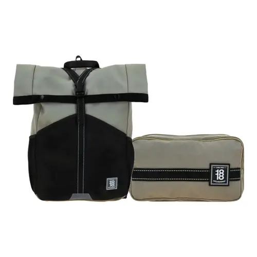 Kit Escolar 1818 by Chenson Mochila + Lapicera Gris Juvenil 1