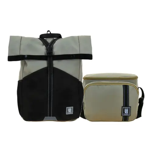Kit Escolar 1818 by Chenson Mochila + Lonchera Gris Juvenil 1