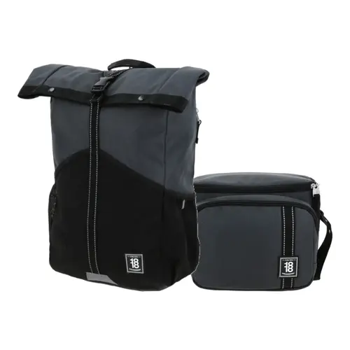 Kit Escolar 1818 by Chenson (Mochila + Lonchera) Negro Juvenil - Modelo 1870247 1