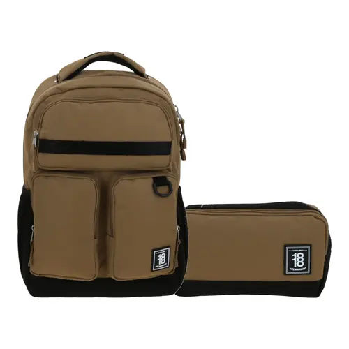 Kit Escolar 1818 by Chenson Mochila + Lapicera Beige Juvenil 1