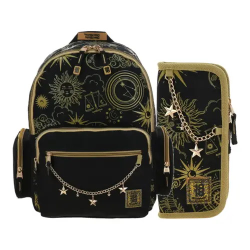 Kit Escolar 1818 by Chenson Mochila + Lapicera Negro Juvenil - Modelo 1870646 1