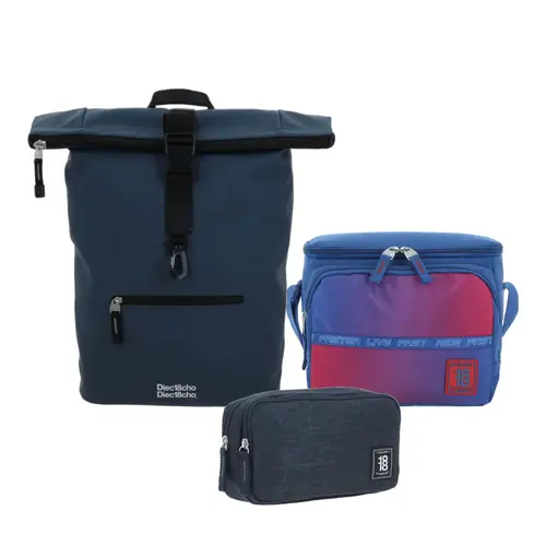 Kit Escolar 1818 by Chenson (Mochila + Lonchera + Lapicera) Azul Juvenil - Modelo 1870777 1