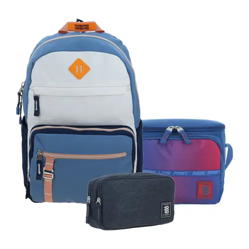 Kit Escolar 1818 by Chenson (Mochila + Lonchera + Lapicera) Azul Juvenil - Modelo 1870917 1