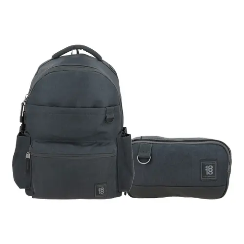 Kit Escolar 1818 by Chenson (Mochila + Lapicera) Gris Juvenil 1