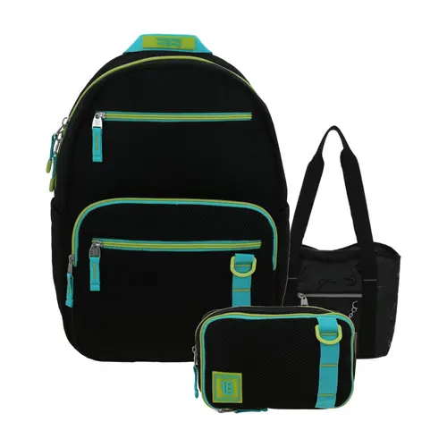 Kit Escolar 1818 by Chenson (Mochila + Lonchera + Lapicera) Negro Juvenil - Modelo 1870925 1