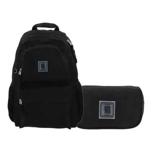 Kit Escolar 1818 by Chenson (Mochila + Mochila) Negro Juvenil - Modelo 1870938 1