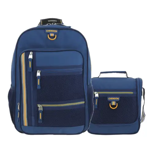 Kit Escolar Clásico by Chenson (Mochila + Lonchera) Azul 1