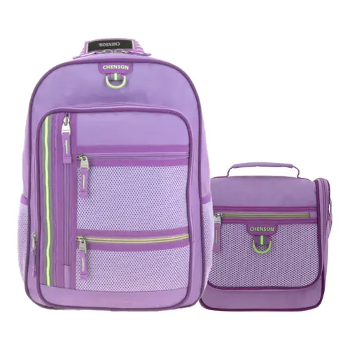 Kit Escolar Clásico by Chenson (Mochila + Lonchera) Uva 1