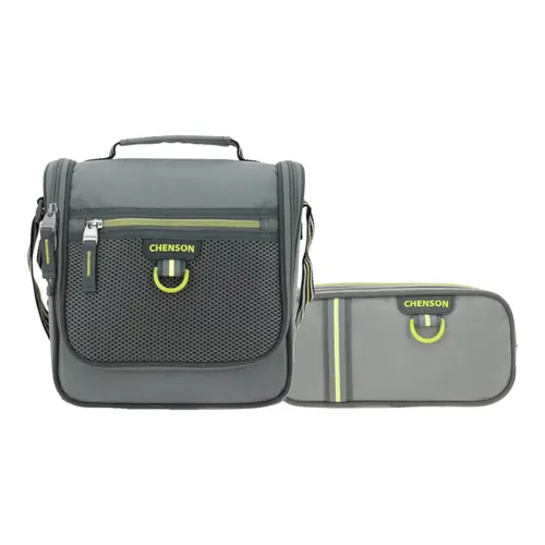 Kit Escolar Clásico by Chenson (Lonchera + Lapicera) Gris 1
