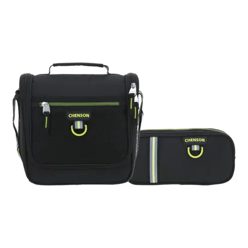 Kit Escolar Chenson Clásico (Lonchera + Lapicera) Negro Juvenil