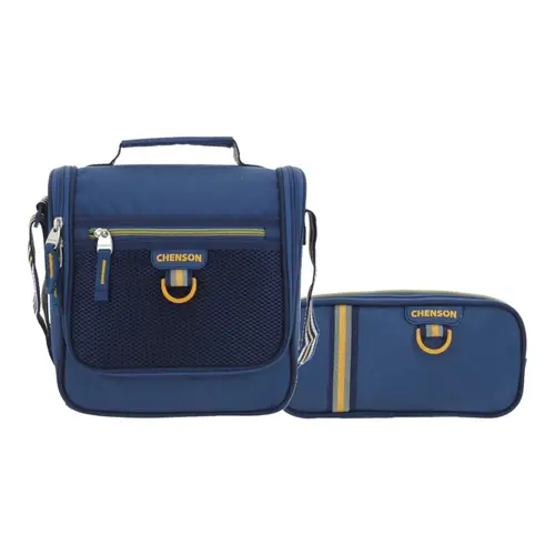 Kit Escolar Clásico by Chenson (Lonchera + Lapicera) Azul 1