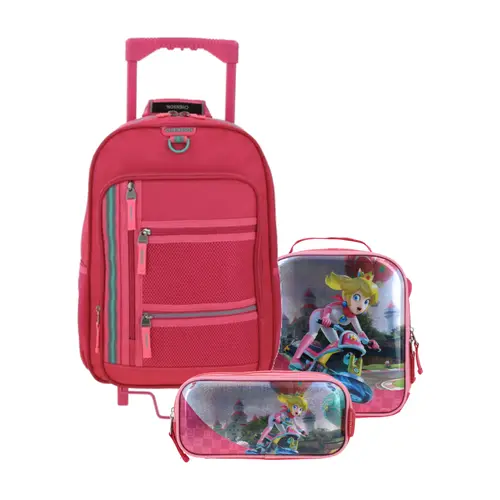 Kit Escolar Chenson Clásico (Mochila + Lonchera + Lapicera) Rosa Infantil
