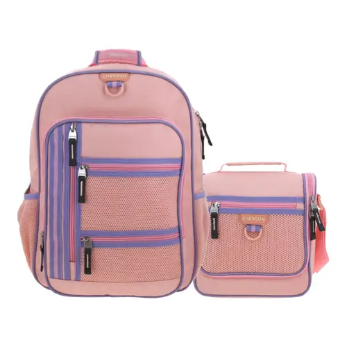 Kit Escolar Chenson Clásico (Mochila + Lonchera) Beige