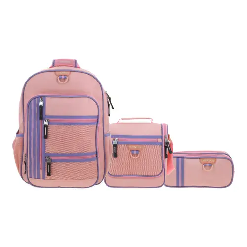 Kit Escolar Chenson Clásico (Mochila + Lonchera + Lapicera) Beige
