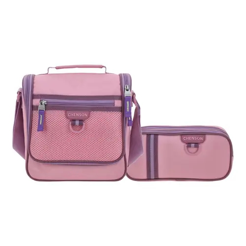 Kit Escolar Chenson Clásico (Lonchera + Lapicera) Rosa