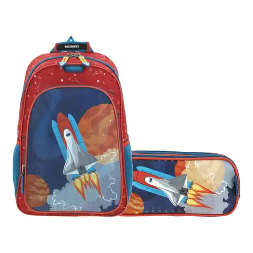 Kit Escolar Chenson Original by Chenson (Mochila + Lapicera) Magenta Infantil 1