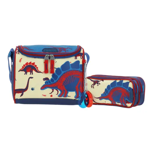 Kit Escolar Chenson Original (Lonchera + Lapicera) Azul Infantil - Modelo CO66449