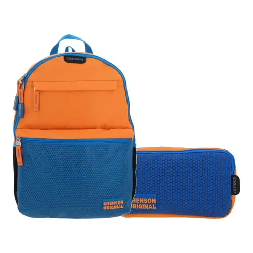 Kit Escolar Chenson Original Mochila + Lapicera Naranja Infantil 1