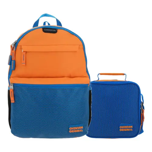 Kit Escolar Chenson Original Mochila + Lonchera Naranja Infantil 1