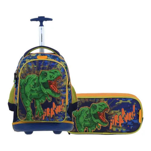 Kit Escolar Chenson Original by Chenson (Mochila con Ruedas + Lapicera) Azul Infantil