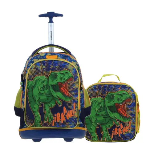 Kit Escolar Chenson Original Mochila con Ruedas + Lonchera Azul Infantil - Modelo CO70438