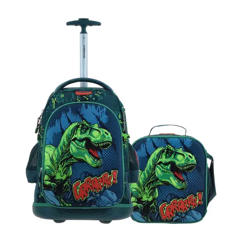 Kit Escolar Chenson Original Mochila con Ruedas + Lonchera Azul Infantil - Modelo CO71189