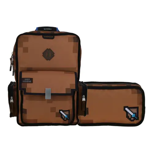 Kit Escolar Chenson Original (Mochila + Lapicera) Café 1