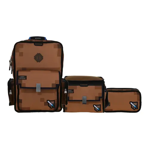 Kit Escolar Chenson Original (Mochila + Lonchera + Lapicera) Café 1