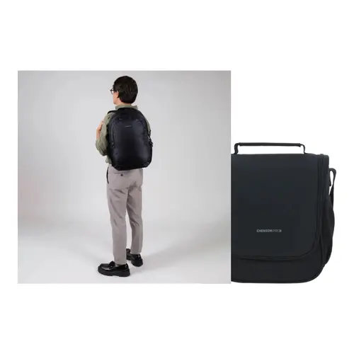 Kit Escolar Chenson Pro (Mochila + Lonchera) Negro - Modelo CP65922