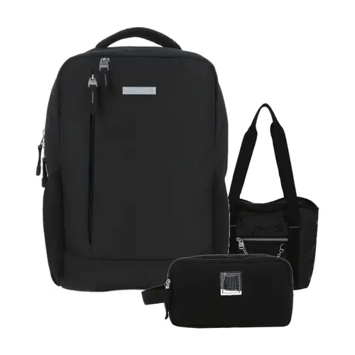 Kit Escolar Chenson Pro (Mochila + Lonchera + Lapicera) Negro - Modelo CP65923