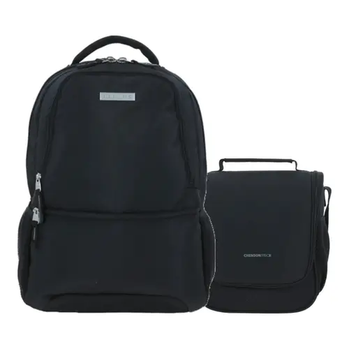 Kit Escolar Chenson Pro (Mochila + Lonchera) Negro - Modelo CP65926