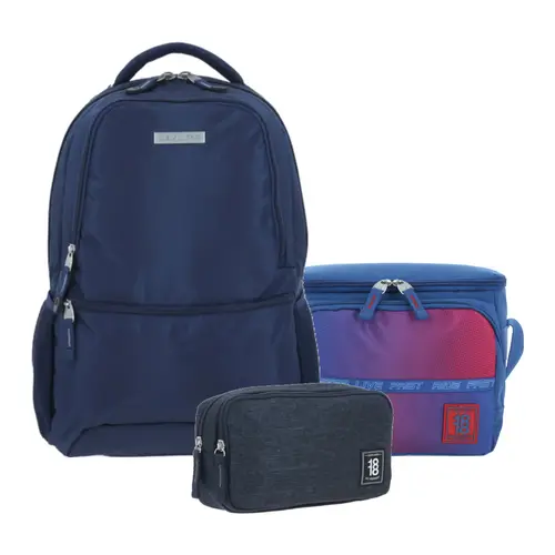 Kit Escolar Chenson Pro (Mochila + Lonchera + Lapicera) Azul - Modelo CP65926