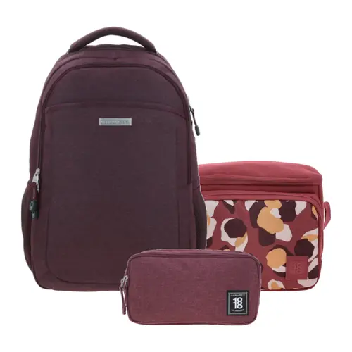Kit Escolar Chenson Pro (Mochila + Lonchera + Lapicera) Magenta - Modelo CP65928