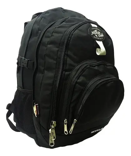 Mochila de Viaje Nicks Club 48 Litros Negra - Grande y Resistente al Agua 2