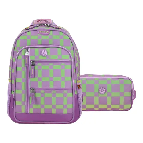 Kit Escolar Happy Girl by Chenson (Mochila + Lapicera) Uva Infantil - Modelo HG66516 1