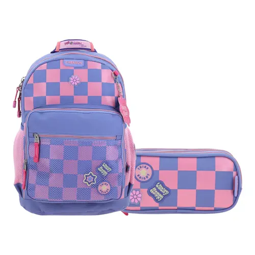 Kit Escolar Happy Girl by Chenson (Mochila + Lapicera) Uva Infantil - Modelo HG70235 1