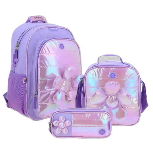 Kit Escolar Happy Girl by Chenson (Mochila + Lonchera + Lapicera) infantil